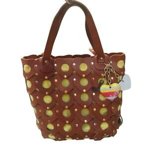 Vintage yellow Y2K 2002 Juicy Couture leather Tote